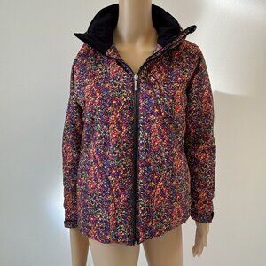 Sunice Women's Ski Jacket Multicolor Insulated Hooded Zip-Up Coat - Size 14